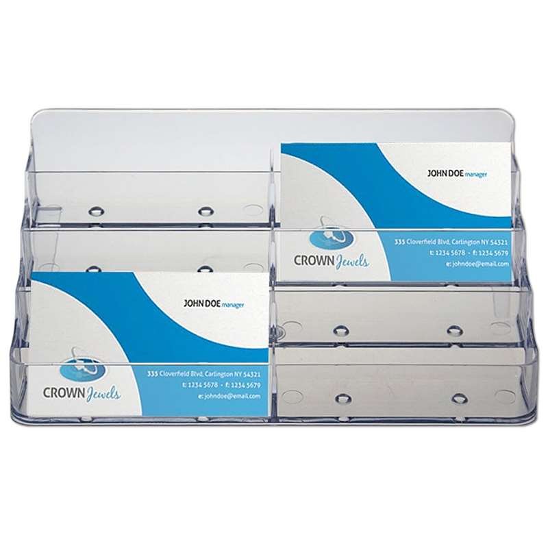 Visitkortshållare x 8, transparent akryl