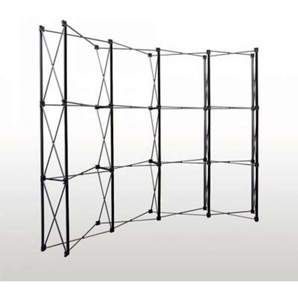 Pop-up vägg böjd - 3x3