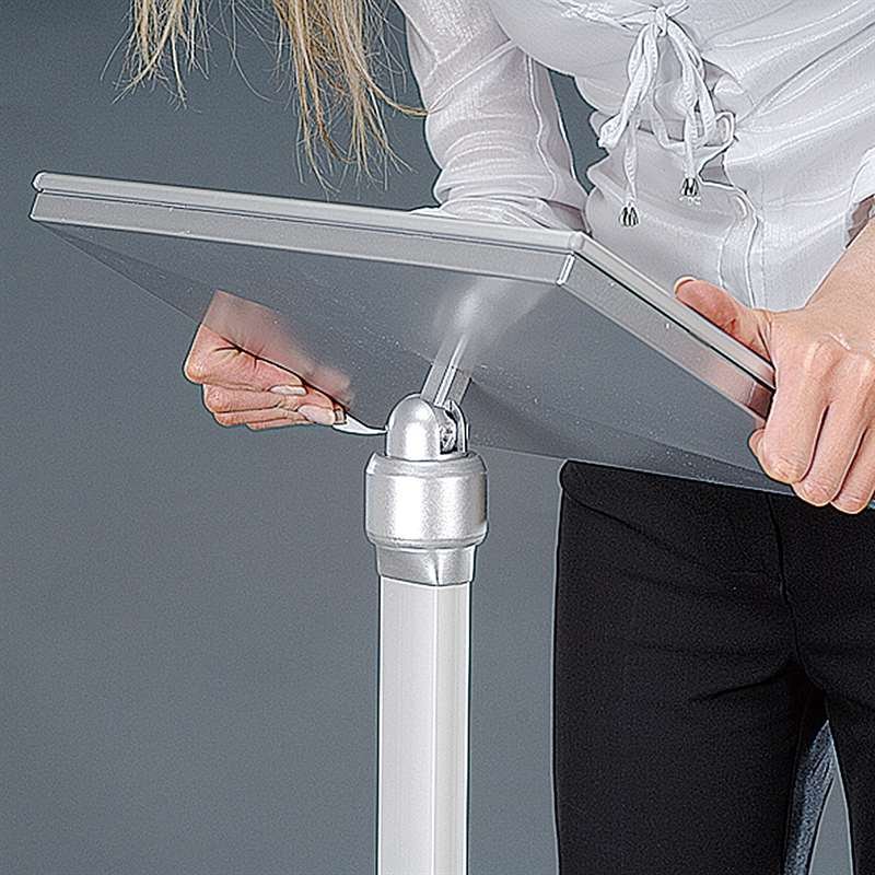 Flex Info stativ justerbart - A3 - silver