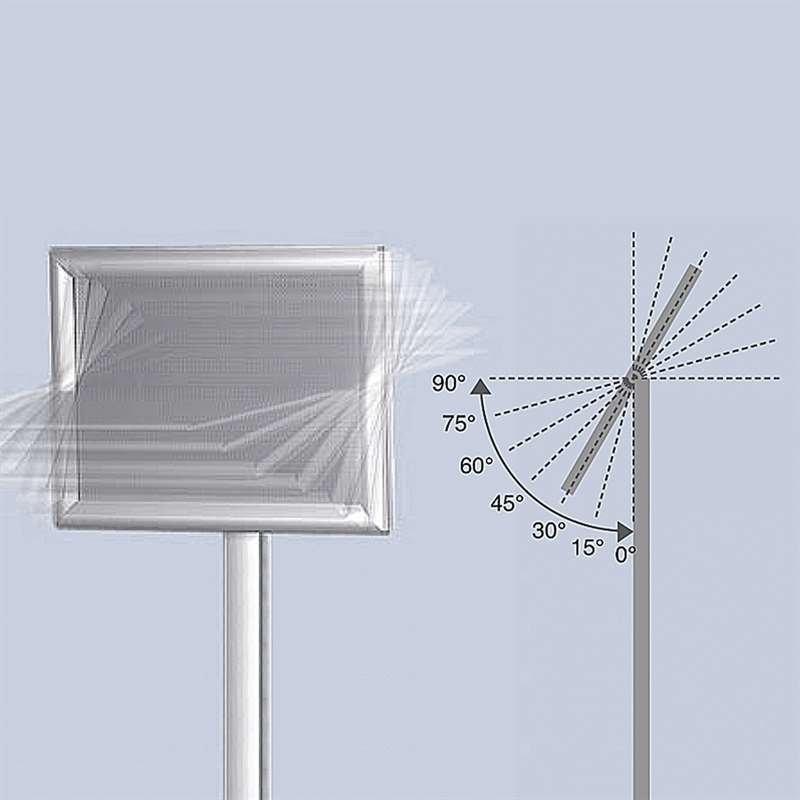 Flex Info stativ justerbart - A4 - silver