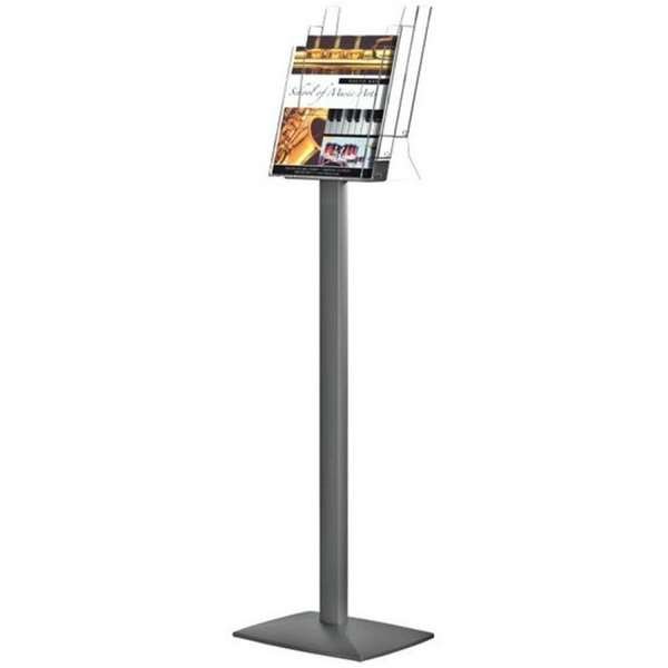 Pelare Broschyrstander vertikal - 3xA4 - 21x29,7 cm