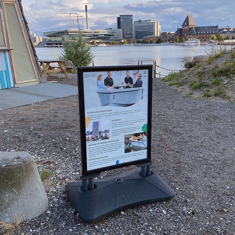 Wind-Sign Pro Gatupratare - 70x100 cm svart