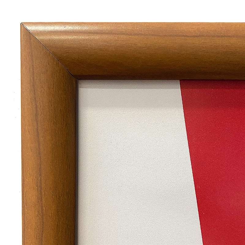 Alu Fällbar ram med trälook, 25 mm profil, 70 x 100 cm