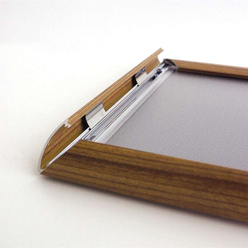Alu snäppramar med trälook, 25 mm profil, 50 x 70 cm