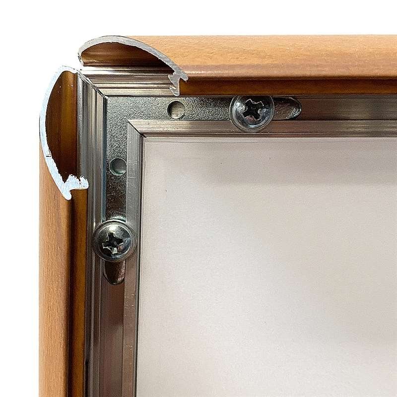 Alu snäppramar med trälook, 25 mm profil, 50 x 70 cm
