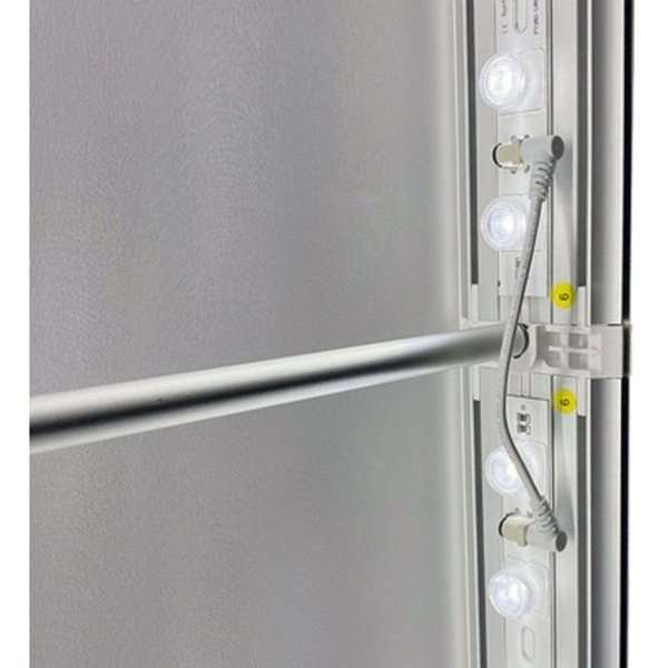 LED -Tex Light stand display dubbelsidig 100 x 200 cm