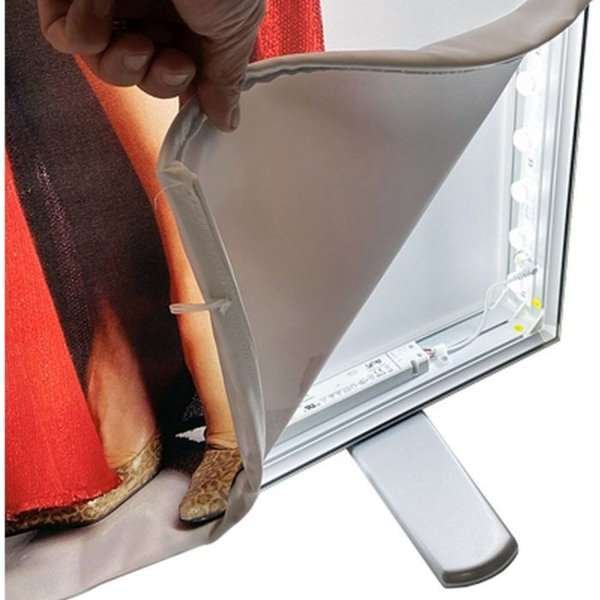 LED -Tex Light stand display dubbelsidig 100 x 200 cm