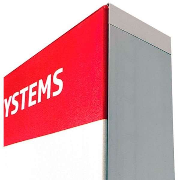 LED -Tex Light stand display dubbelsidig 100 x 200 cm