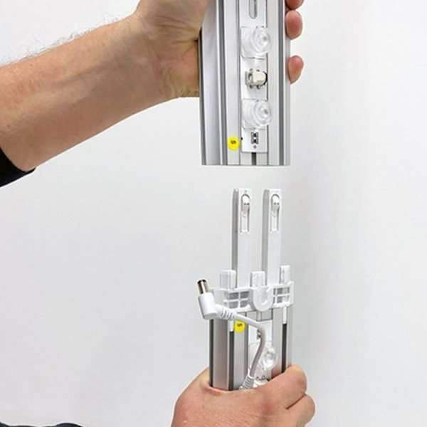 LED -Tex Light stand display dubbelsidig 100x250cm