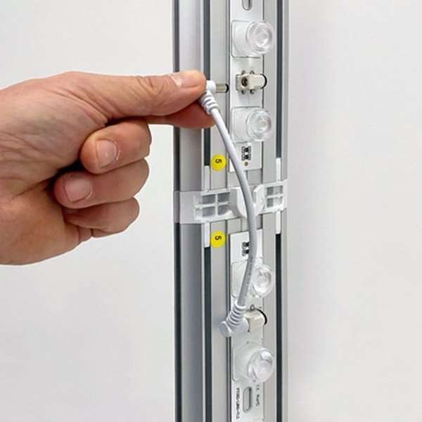 LED -Tex Light stand display dubbelsidig 100x250cm