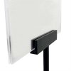 Design Stand, bord skilt med akrylholder horisontal A5, sort, XX cm høj - komplet sæt - stykliste #6