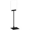 Design Stand, bord skilt med akrylholder horisontal A5, sort, XX cm høj - komplet sæt - stykliste #3