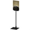 Design Stand, bord skilt med akrylholder horisontal A5, sort, XX cm høj - komplet sæt - stykliste #1