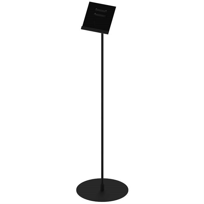 Design Stand. golvskylt med 50 graders vinklad hållare, horisontell A4 akrylhållare, svart