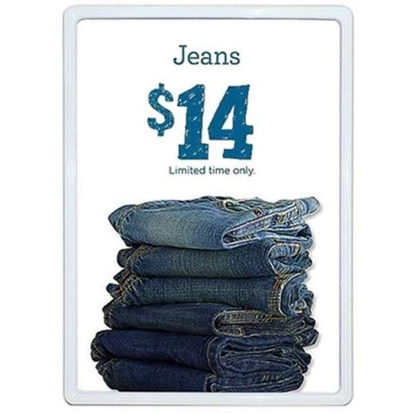 Flex Plastprisram dubbelsidig - A5 - vit