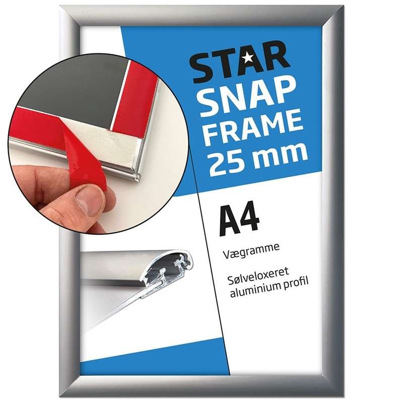 snäppramar Fast-Fix, alu/silver, 25 mm, A4
