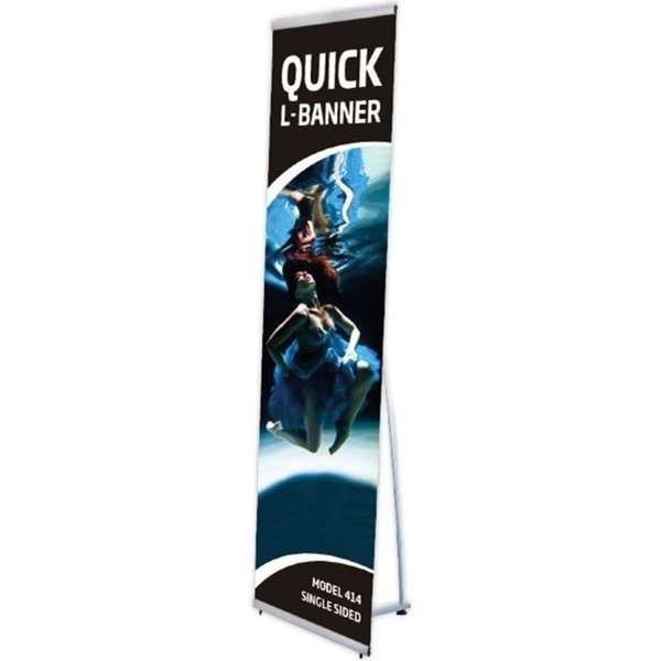 Quick L-Banner Enkelsidig utan banderoll och tryck - 40x200cm