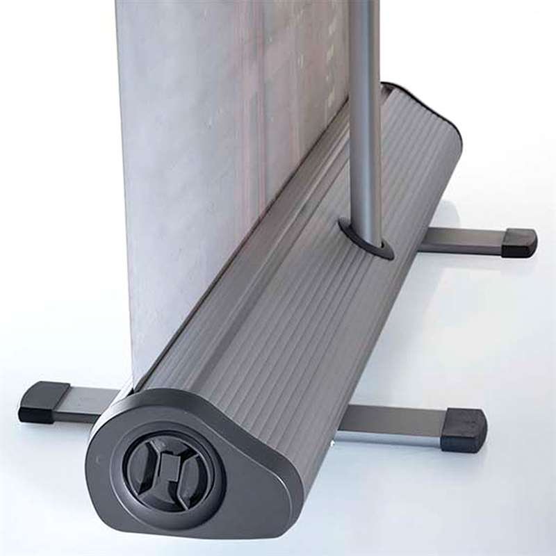 Flex Roll-up, silver, enkelsidig, 85 x 230 cm, inkl banderoll och tryck