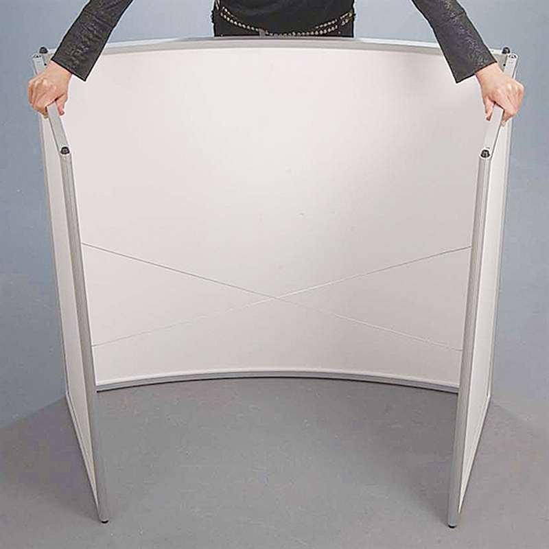 Curved Counter mässdisk med vit bordsskiva inkl. folietryck