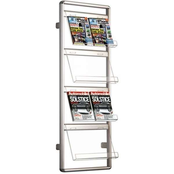 Info Line Wall Broschyrhållare för vägg - 8xA4 - 21x29,7 cm