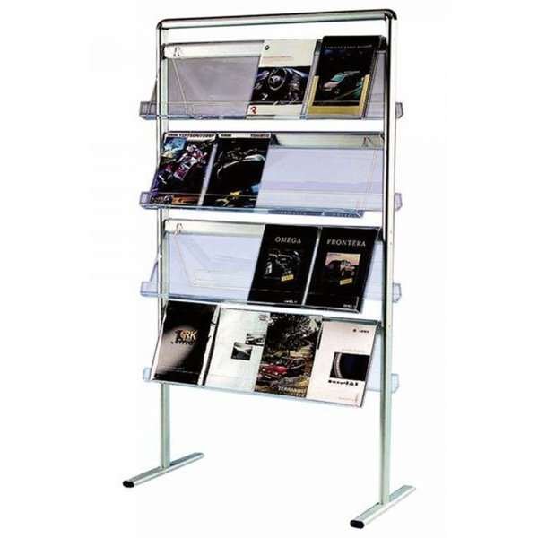 Info Line Mega Broschyrstativ dubbelsidig - 32xA4 - 21x29,7 cm
