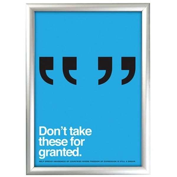 Fönster Alu snäppram dubbelsidig - 32 mm - A1 - silver