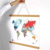 Wood Poster Hanger i lys bøg. Affischliste i træ, magnetisk - 30cm sæt #16