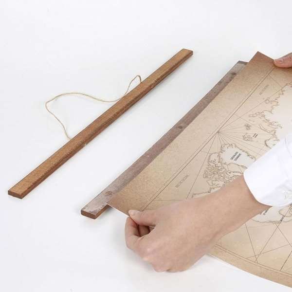 Wood Poster Hanger i lys bøg. Affischliste i træ, magnetisk - 30cm sæt