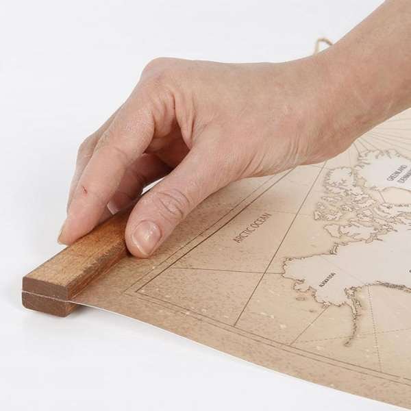 Wood Poster Hanger i lys bøg. Affischliste i træ, magnetisk - 30cm sæt
