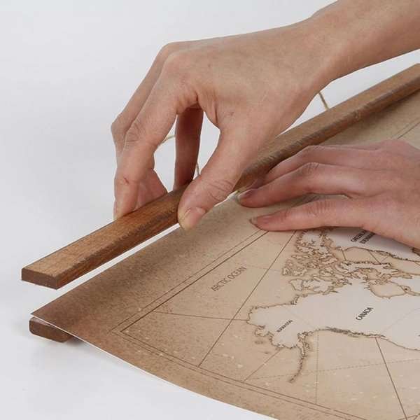 Wood Poster Hanger i lys bøg. Affischliste i træ, magnetisk - 30cm sæt