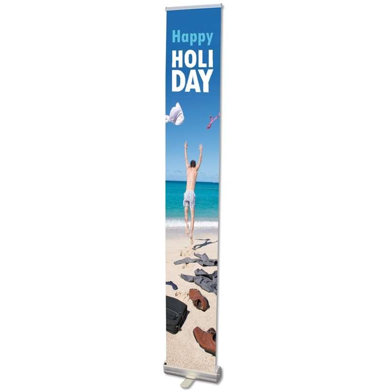 Basic Roll-up enkelsidig - 30x180 cm - silver