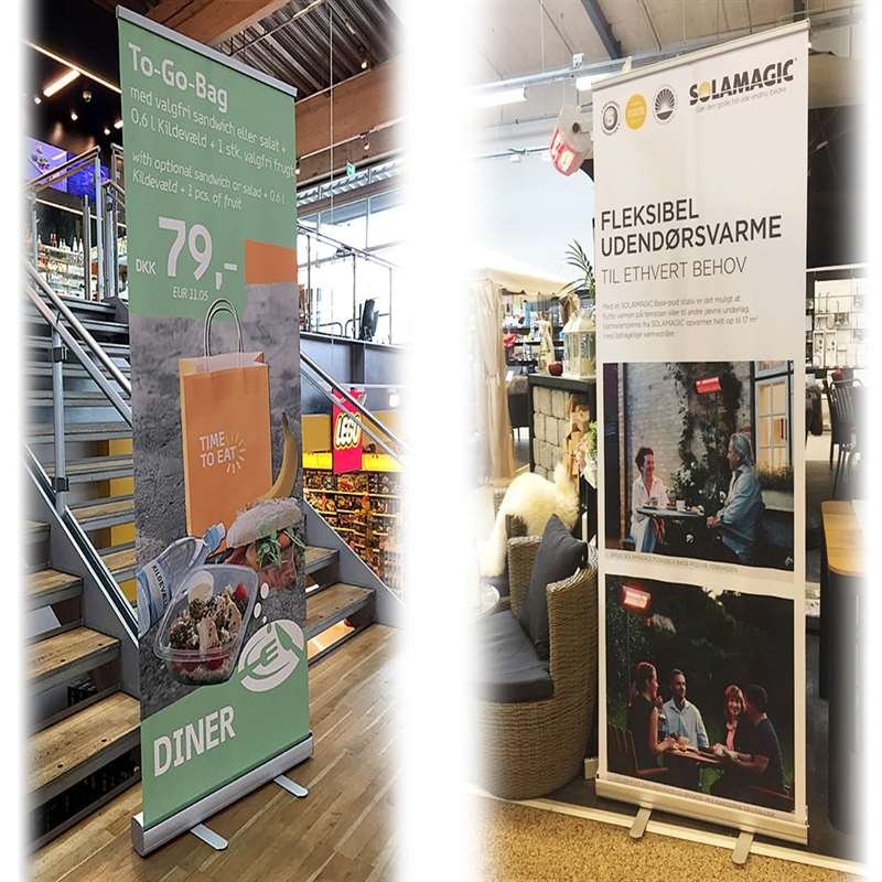 Budget Roll-up enkelsidig - 60x200 cm - silver