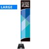 Beachflagga, Outdoor Square, Large, inkl. flagga och Black Flag Base #1