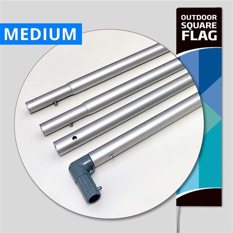 Beachflagga, Outdoor Square Flagga, Medium, stangsystem