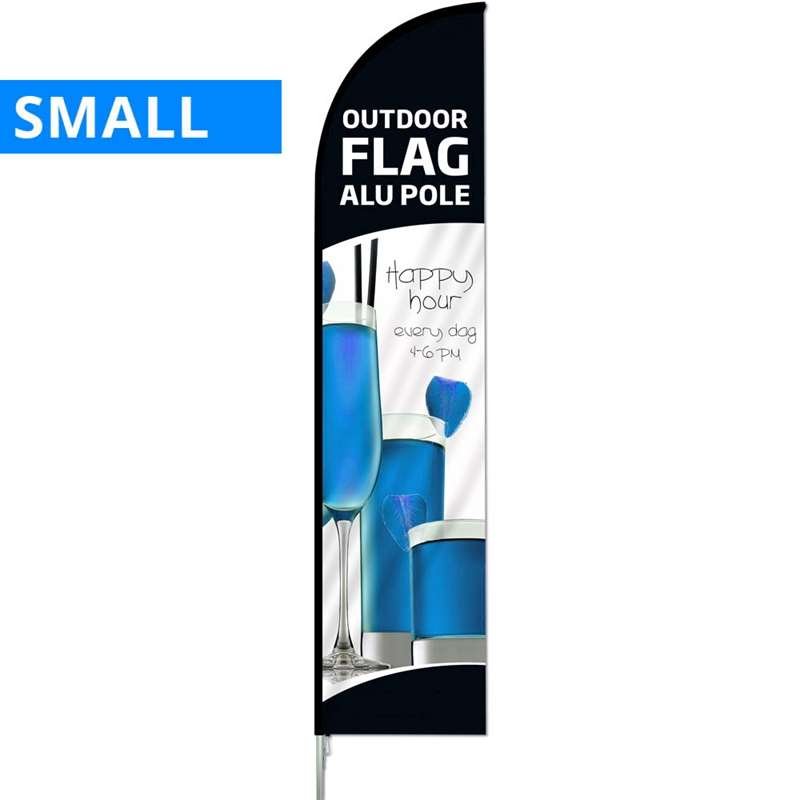 Beachflagga, utomhusbågflagga, fiskespö, liten (utan fot och flagga)