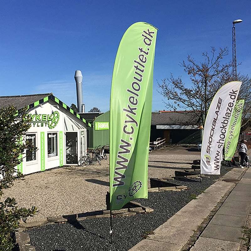 Beachflagga, Outdoor Bow Flag, Liten inkl. flagga och Screw Flag Base