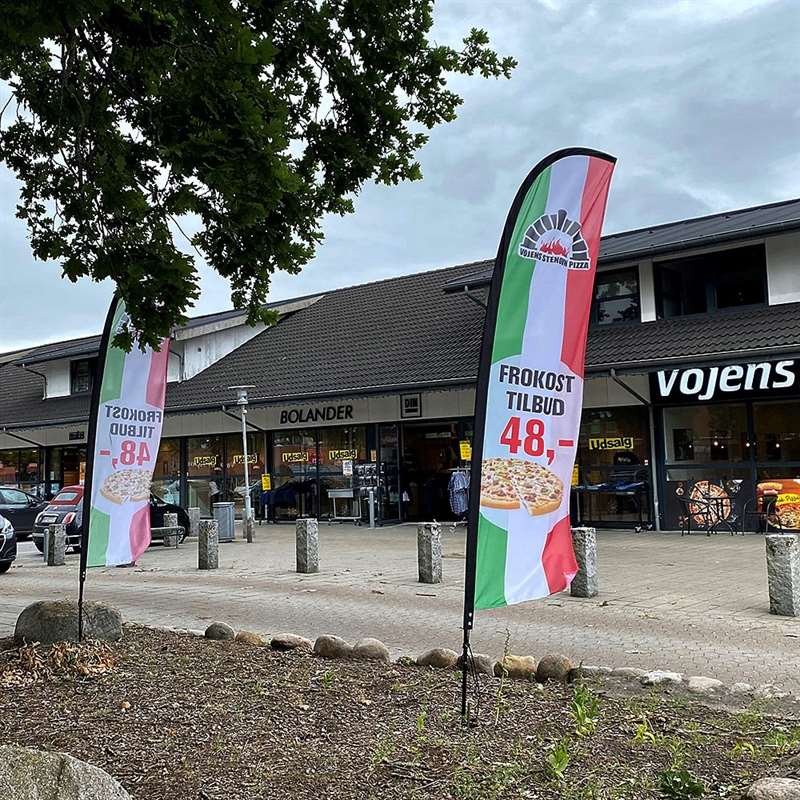 Beachflagga, Outdoor Bow Flag, Liten inkl. flagga och Screw Flag Base
