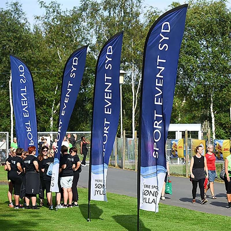 Beachflagga, Outdoor Square Flagga, Medium, inkl. stång, flagga och Spike fot
