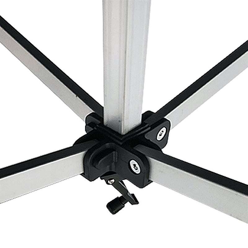 Eventtält Lux, 3 x 3 m, alu/silver med svart topp