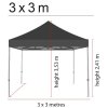 Topp till Eventtält Lux, 3 x 3 m, sort #2