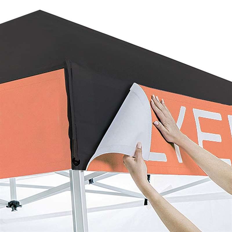 Eventtält Lux, 3 x 3 m, alu/silver med svart topp