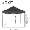 Topp till Eventtält Lux 2 x 2 m, sort #4