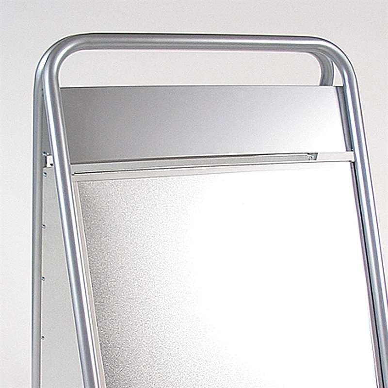Expo Sign Lux Gatupratare med 4 hjul - 50x70 cm - silver