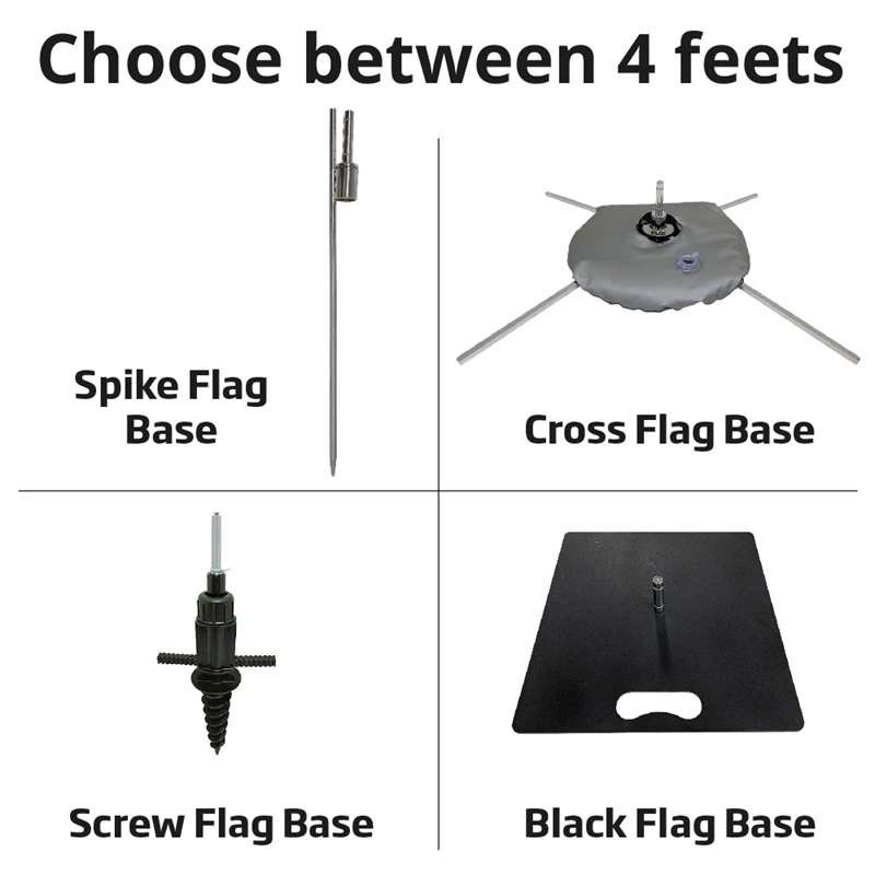 Beachflagga, Outdoor Square Flagga, Liten, stangsystem