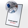PET frontplatta m/magnet 53x73cm - Sort kant #1