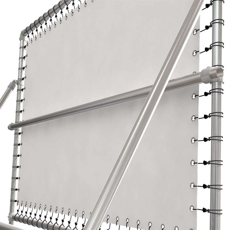 Banner Tube High Stand, frist&aring;ende ram av aluminiumr&ouml;r 0,3 mm / &Oslash; 48 mm - 200 x 100 cm