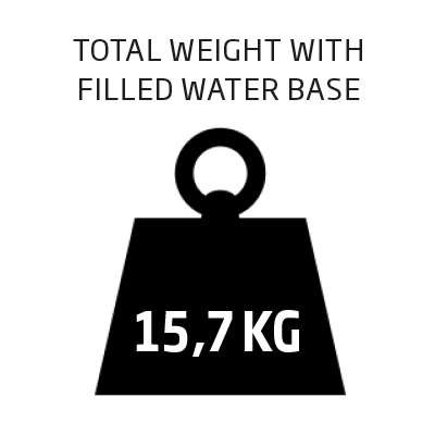 Outdoor Roll-up Waterbase, dubbelsidig kassett, 85 x 160-200 cm
