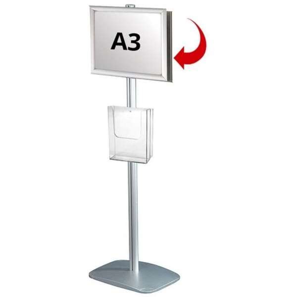 Mini Multi Stander - Dubbelsidig A3 snäppram + A4 broschyrhållare