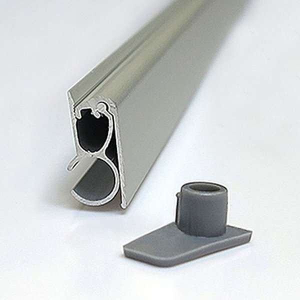 Klassisk Roll-up enkelsidig - 85x200 cm - silver - med banderoll och tryck