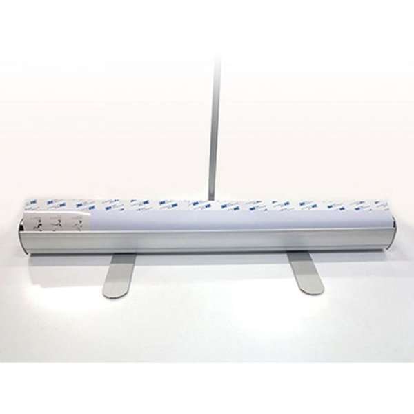 Klassisk Roll-up enkelsidig - 85x200 cm - silver - med banderoll och tryck